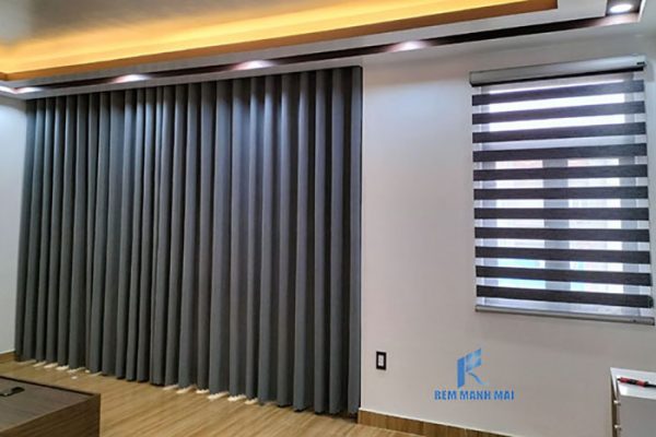 lắp rèm cuốn cầu vồng và rèm vải