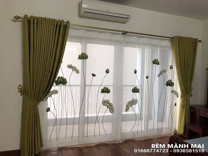 rèm vải chống nắng cách nhiệt 2 lớp