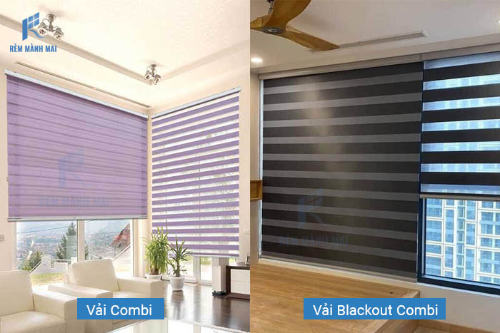 vải Combi và Blackout Combi rèm cầu vồng